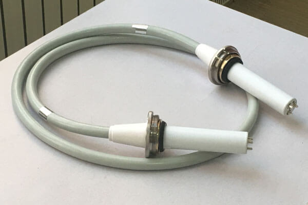 Mv cable connected to the X ray machine